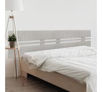 DHOME Tête de Lit en Bois MDF Recyclé Style Horizontal Large avec Pieds pour Lit Type Palette Quincaillerie Incluse (220cm Dual Horizontal Large, Gris Tribal)