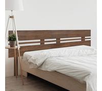 DHOME Tête de Lit en Bois MDF Recyclé Style Horizontal Large avec Pieds pour Lit Type Palette Quincaillerie Incluse (200cm Dual Horizontal Large, Noyer)