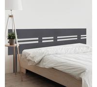 DHOME Tête de Lit en Bois MDF Recyclé Style Horizontal Large avec Pieds pour Lit Type Palette Quincaillerie Incluse (160cm Dual Horizontal Large, Gris)