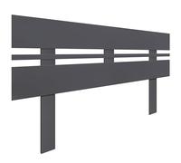 DHOME Tête de Lit en Bois MDF Recyclé Style Horizontal Large avec Pieds pour Lit Type Palette Quincaillerie Incluse (160x115 Horizontal Large, Gris)