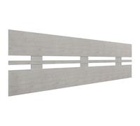 DHOME Tête de Lit en Bois MDF Recyclé Style Horizontal Large pour Lit Type Palette Quincaillerie Incluse (160x46 Horizontal Large, Gris Tribal)
