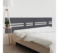 DHOME Tête de Lit en Bois MDF Recyclé Style Horizontal Large pour Lit Type Palette Quincaillerie Incluse (180cm Dual Horizontal Large, Gris)