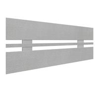 DHOME Tête de Lit en Bois MDF Recyclé Style Horizontal Large pour Lit Type Palette Quincaillerie Incluse (100x46 Horizontal Large, Chevron Gris)