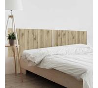 DHOME Tête de lit en Bois recyclé MDF avec Pieds, Style Palette Vertical, lit Palettes, Ferrures incluses (220cm Dual, Bois Cambrien)