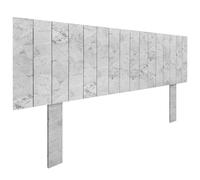 DHOME Tête de lit en Bois recyclé MDF avec Pieds, Style Palette Vertical, lit Palettes, Ferrures incluses (150cm, Finition marbre)