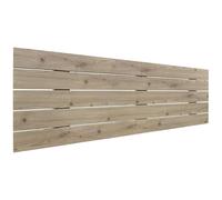 DHOME Tête de Lit en Bois Recyclé MDF Style Palette Horizontale Lit en Palettes Ferrures incluses (135cm, Chêne)