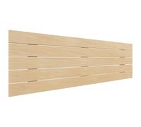 DHOME Tête de Lit en Bois Recyclé MDF Style Palette Horizontale Lit en Palettes Ferrures incluses (145cm, Bois Naturel)