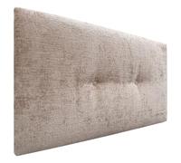 DHOME Tête de lit en Laine Naturelle avec Boutons Tête de lit tapissée Chambre à Coucher Literie tapissée Winter Luxury (Laine Brun Clair, 110x50cm (105))