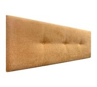DHOME Tête de lit en Laine Naturelle avec Boutons Tête de lit tapissée Chambre à Coucher Literie tapissée Winter Luxury (Leine Moutarde, 150x50cm (150))
