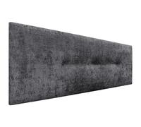 DHOME Tête de lit en Laine Naturelle avec Boutons Tête de lit tapissée Chambre à Coucher Literie tapissée Winter Luxury (Laine Gris Foncé, 160x50cm (150/160))