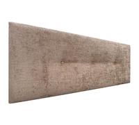 DHOME Tête de lit en Laine Naturelle avec Boutons Tête de lit tapissée Chambre à Coucher Literie tapissée Winter Luxury (Leine Brune, 160x50cm (150/160))