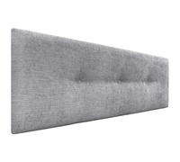 DHOME Tête de lit en Laine Naturelle avec Boutons Tête de lit tapissée Chambre à Coucher Literie tapissée Winter Luxury (Leine Gris Clair, 160x50cm (150/160))