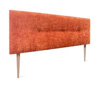 DHOME Tête de lit en Laine Naturelle avec Boutons Tête de lit tapissée Chambre à Coucher Literie tapissée Winter Luxury (Leine Orange, 160x105cm (150/160))