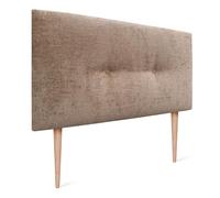 DHOME Tête de lit en Laine Naturelle avec Boutons Tête de lit tapissée Chambre à Coucher Literie tapissée Winter Luxury (Leine Brune, 110x105cm (105))