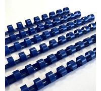 DHP - Peignes de reliure en plastique, 14 mm, A4, MiniPACK unicolore 25 unités, couleur bleu foncé, pas standard, 21 anneaux