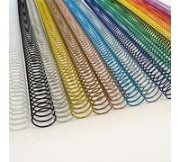 DHP - Spirale métallique étape 5:1, 10 mm, A4, MiniPACK Assortiment boîte 25, couleurs standard et spéciales, 60 feuilles