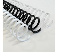 DHP - Spirale plastique 5:1, 12 mm, A4, MiniPACK Assortiment Boîte 25, Transparent, Blanc et Noir