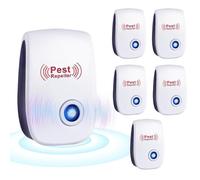 Dhqkqg Répulsif Ultrason Anti-Rongeurs Insectes, 6 Pièce Ultrason Anti Moustique Ultrason Souris et Rats, Intérieur Répulsif Électronique Insectes, pour les Moustiques, les Souris, les Rats et Cafards