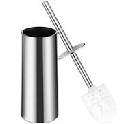 DHRH Ensemble de brosses de Toilette Set Ensemble de Brosse de Toilette et Support Ensemble de Brosse de Nettoyage pour Cuvette de Toilette en Acier Inoxydable compacte pour Salle de Bains (Poli)