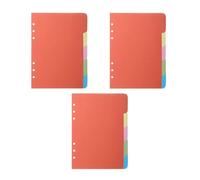 DHWEKU 15 Pièces Intercalaires Classeur A5, Feuille de Papier pour Séparateurs A5, Intercalaire Classeur Fiches avec 6 Trous, Feuillets Intercalaire Numériques Perforation, Pour Classeur à Anneaux