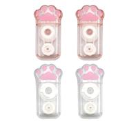 DHWEKU 4 Pièces de Ruban Correcteur, 5 mm X 6 m, Mini Ruban Correcteur Compact en Forme de Patte de Chat, Griffe de Chat de Couleur Kawaii, pour L'école, Fournitures de Bureau