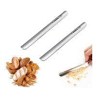 DHWEKU Ramasse-miettes courbé en inox pour table, pratique et élégant, facile à utiliser pour nettoyer vos nappes, Idéal pour les restaurants et les serveurs, 2 pièce