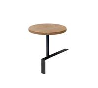 DHYUACN Magasin De Thé Au Lait Boulangerie Petite Table Ronde Café | Table murale peu encombrante(Black rod 35x 35cm)