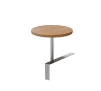 DHYUACN Magasin De Thé Au Lait Boulangerie Petite Table Ronde Café | Table murale peu encombrante(White rod 40x 35cm)