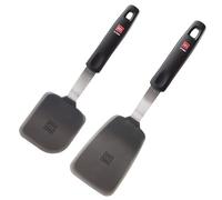 DI ORO® - Série Designer - Spatules de cuisine en silicone et acier inoxydable - Résistantes à la chaleur à 315 °C - Meilleures spatules ajourées - Parfaites pour des oeufs et des crêpes