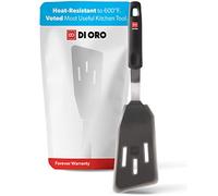 DI ORO® - Spatule de cuisine en silicone et acier inoxydable - Résistante à la chaleur à 315°C - Meilleure spatule ajourée - Parfaite pour des oeufs et des crêpes