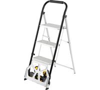 Diable 2 en 1 - Monte-escalier avec échelle - Pliable - Roues en caoutchouc - Capacité de charge 100 kg - 3 marches