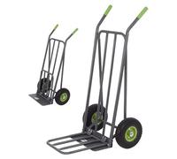 Diable à colis avec surface de chargement supplémentaire 42 cm Capacité de charge 250 kg Cadre en acier pliable Diable à sacs Diable empilable