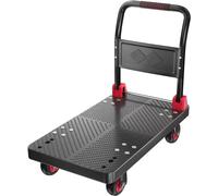 Diable à Plateforme pour Camion, Chariot Coulissant Pliable avec capacité de Charge de 453,6 kg, 91,4 x 61 cm, Grande Taille pour Un Rangement Facile et Roues pivotantes à 360 degrés