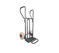 Diable Acier Stockman DVPF400-RINC-BR Tablier incurvé poignée fermée 400kg Roues Premium increvables bavette Rabattable STOCKMAN