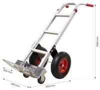 Diable aluminium STOCKMAN 250 kg - Roues tout-terrain - ST250R