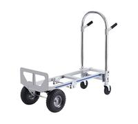Diable en Aluminium-Duoku-2 en 1-Capacité 363 kg-Chariot Utilitaire Pliable Robuste-Chariot Industriel avec Roues en Caoutchouc