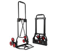 Diable monte-escalier - Diable pliable - 50 kg - 3 roues - Noir