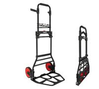 Diable Pliable 150kg - Tube Acier - Roues increvables - Faible encombrement - Ht 115cm - Plateau antidérapant Aluminium 35x29cm