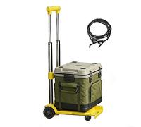 Diable Pliable, Capacité de 100 kg avec Roues Portatives pour Déplacement Roulant, Transporteur à Bagages à Hauteur Réglable, pour Utilisation à l'Aéroport, en Voyage, pour les Courses et le