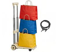 Diable pliable | Capacité de 99,8 kg - Chariot portable, hauteur réglable - Pour voyage, aéroport, shopping, épicerie, garage, transport