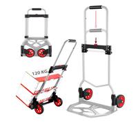 Diable pliable Charge max 120KG Chariots à main Portable bagage avec roues en caoutchouc Chariot de Transport Alliage d’aluminium