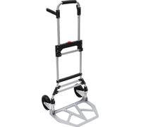Diable pliable, chariot à bagages, câble de tension élastique, poignée réglable, pour le déménagement et les courses quotidiennes, argenté