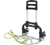 Diable pour charges lourdes, 80 kg, pliable, chariot à bagages compact en aluminium avec roue pliable