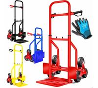 Diable pour escaliers bleu - MASKO - Charge maximale 200 kg - Roues étoile 3 branches