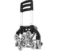 Diable pour escaliers - Chariot pliable - Roues pour escaliers - Avec corde élastique - Léger et portable - Barre en alliage d'aluminium