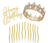 Diadème Rond pour Fille,Deco Gateau Anniversaire,12pcs Bougies Spirales | Diadème Rond Deco pour Gâteau,Bougies d'anniversaire Argentées pour Anniversaire,Mariage,Fête,Décoration Cupcake