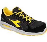 Diadora Utility Run Net AB Low S1PS, chaussures de sécurité unis 45 EU Noir/Gris Foncé/Jaune Noir/Gris Foncé/Jaune