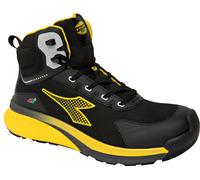 Diadora Utility Vortex DA2 Mid S3S, bottes de sécurité unisexes 42 EU Noir/Jaune Noir/Jaune