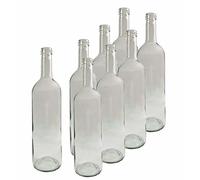 DIAH DO IT AT HOME Bordeaux Lot de 16 bouteilles de vin transparentes en verre 750 ml