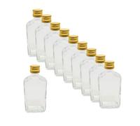 DIAH DO IT AT HOME Bouteille en verre de 50 ml avec couvercle doré et bouchons à vis pour liqueur, bricolage, cadeaux de mariage